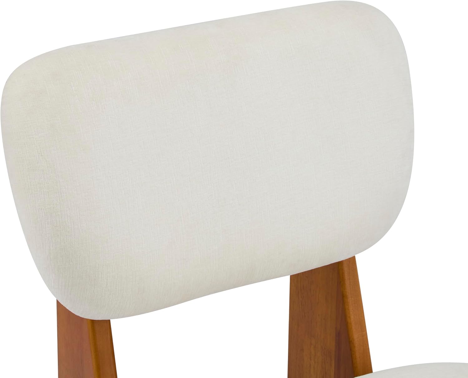 Christopher Knight Home Mores Low Profile Accent Chair Set of 2, Modern Living Room Armless Lounge Chair, Fabric Comfy Reading Chair for Bedroom, Wooden Frame and Thick Padded Seat, Beige + Natural