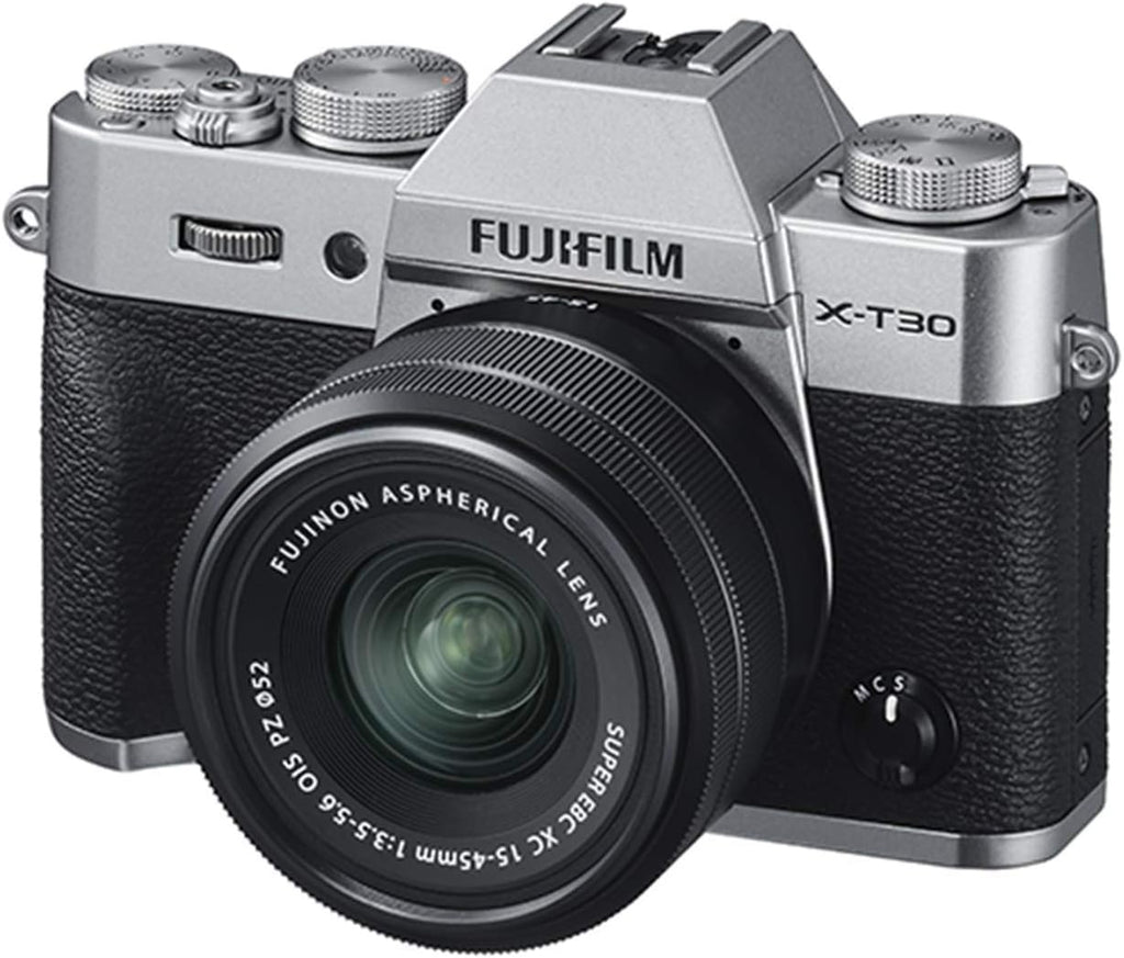 Fujifilm X-T30 Mirrorless Digital Camera w/XC15-45mm Kit - Silver