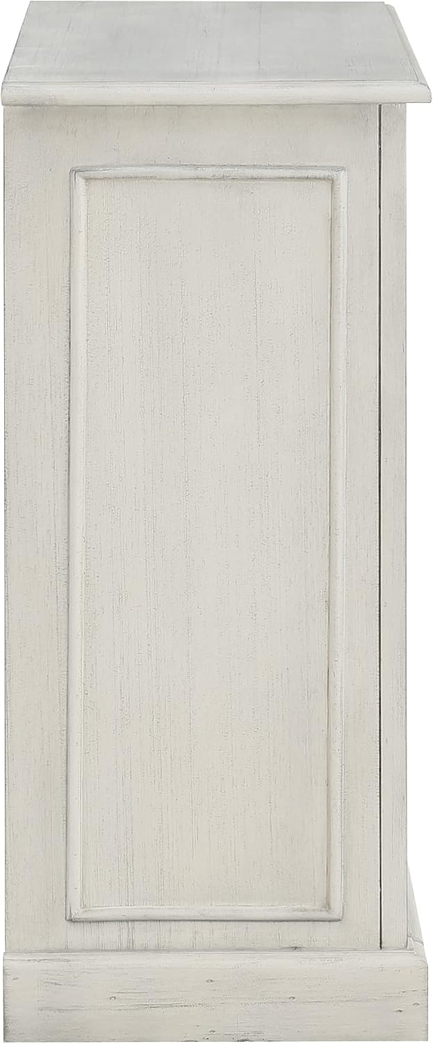 OSP Home Furnishings Country Meadows 2-Shelf Bookcase, Antique White