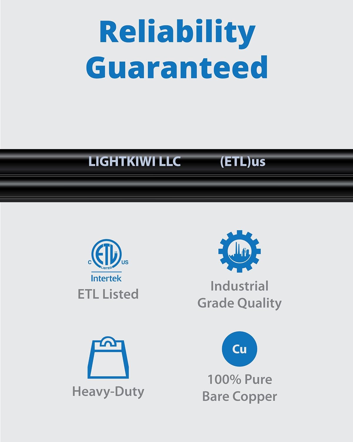 Lightkiwi 12/2 Low Voltage Landscape Lighting Wire - 250 Feet - Copper, Outdoor Direct Burial Wire - Under Ground Stranded Electrical Cable for Spotlight, Pathway Light and LED Lights - ETL Listed
