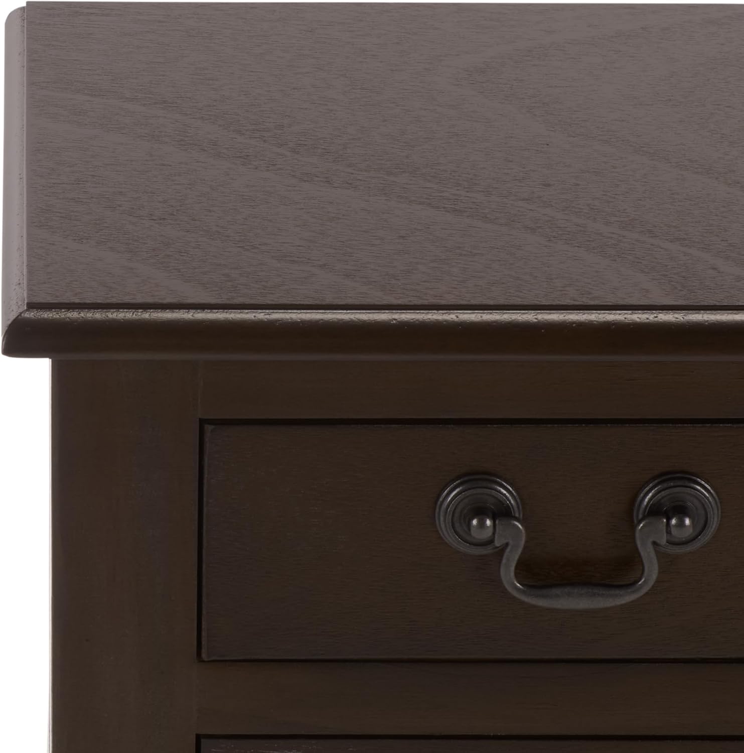 SAFAVIEH Furniture - Athena 3-Drawer Console Table - Dark Chocolate - Solid Wood - Farmhouse Classic Design - Ideal for Entryway, Living Room, Hallway, 23.5' W x 13' D x 29.5' H (CNS5703D)