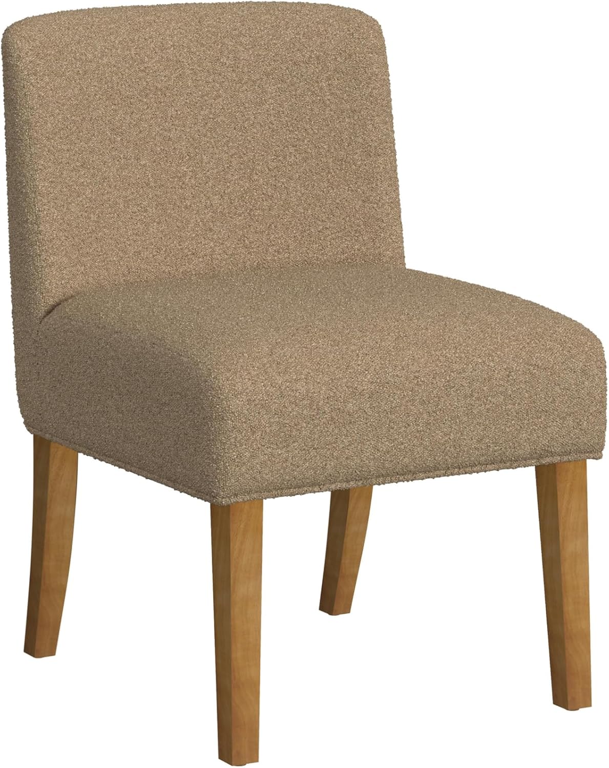 HomePop Low Back Dining Chair - Brown Boucle (Single Pack)