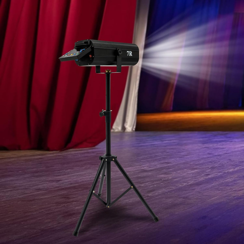 230W Stage Spotlight, LED Follow Spot Light Dual Control Spotlight Stage Light with Bracket, Adjustable Aperture DJ Wash Light, Muticolor Electronc Light for Theatres/Concerts (HY-H10 230W)
