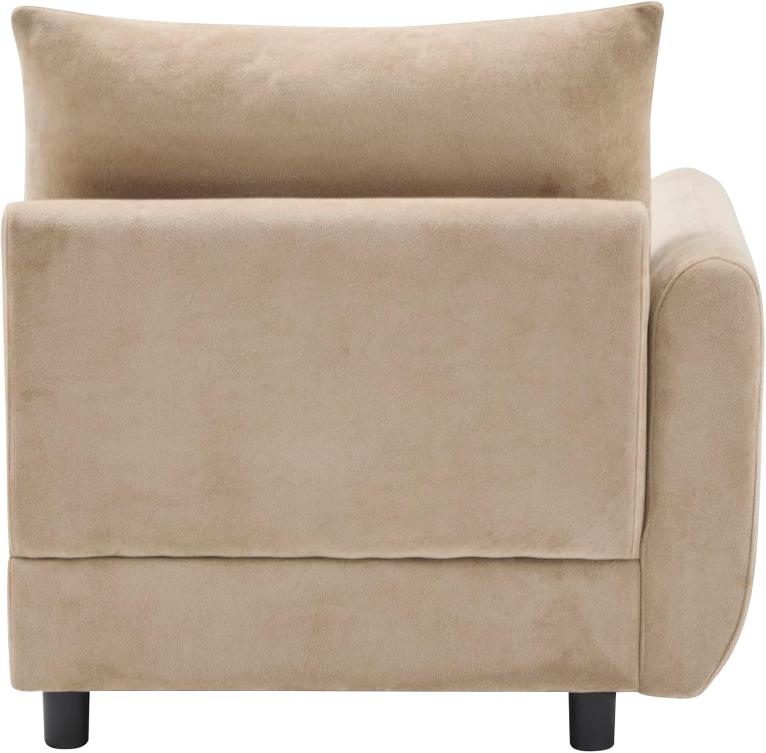 Christopher Knight Home Bricez Modern Fabric Upholstered Loveseat Sofa, Wooden Modular Sectional Sofa Couch, 2 Seater Comfy Cloud Couch with Pillow for Living Room, Home Office, Apartment, Camel