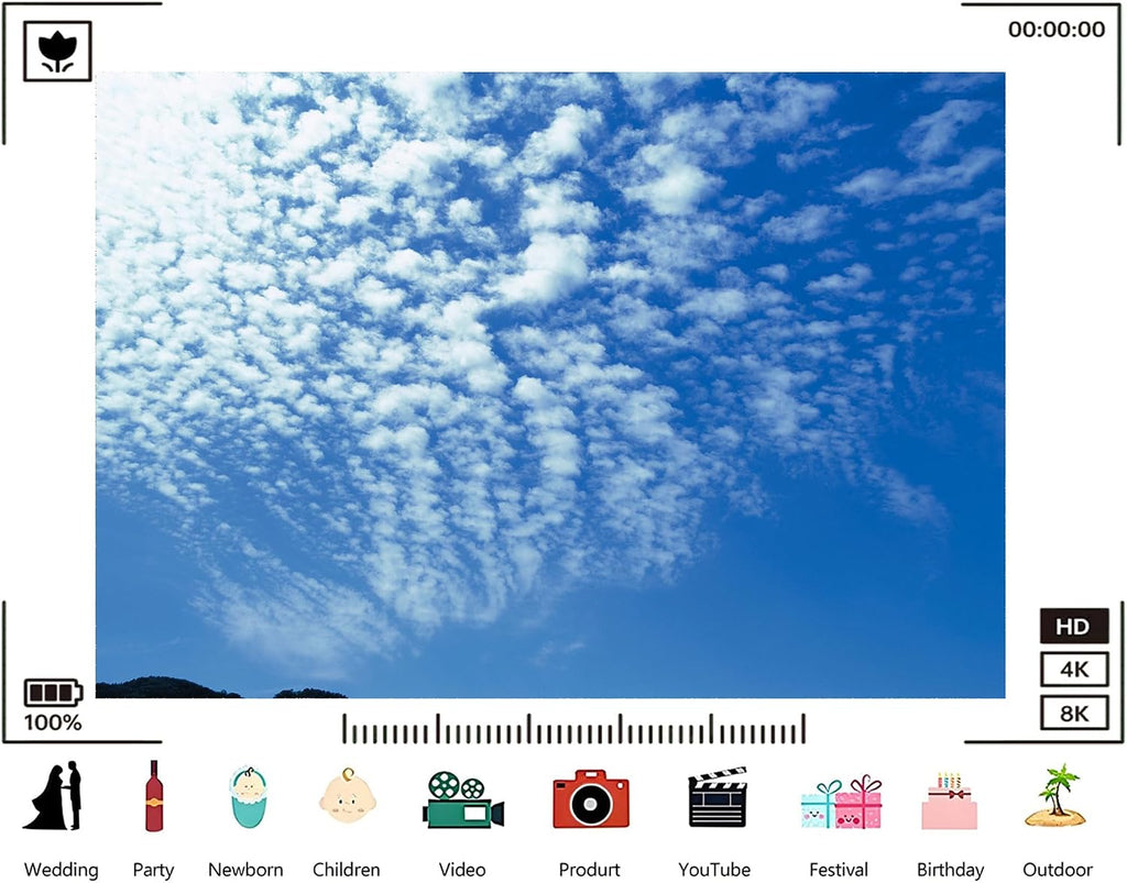 Trykid 20x10ft Blue Sky White Clouds Backdrop Clear Sky Clouds Natural Scenery Photography Background Newborn Wedding Birthday Party Decoration Photo Studio Prop Fabric