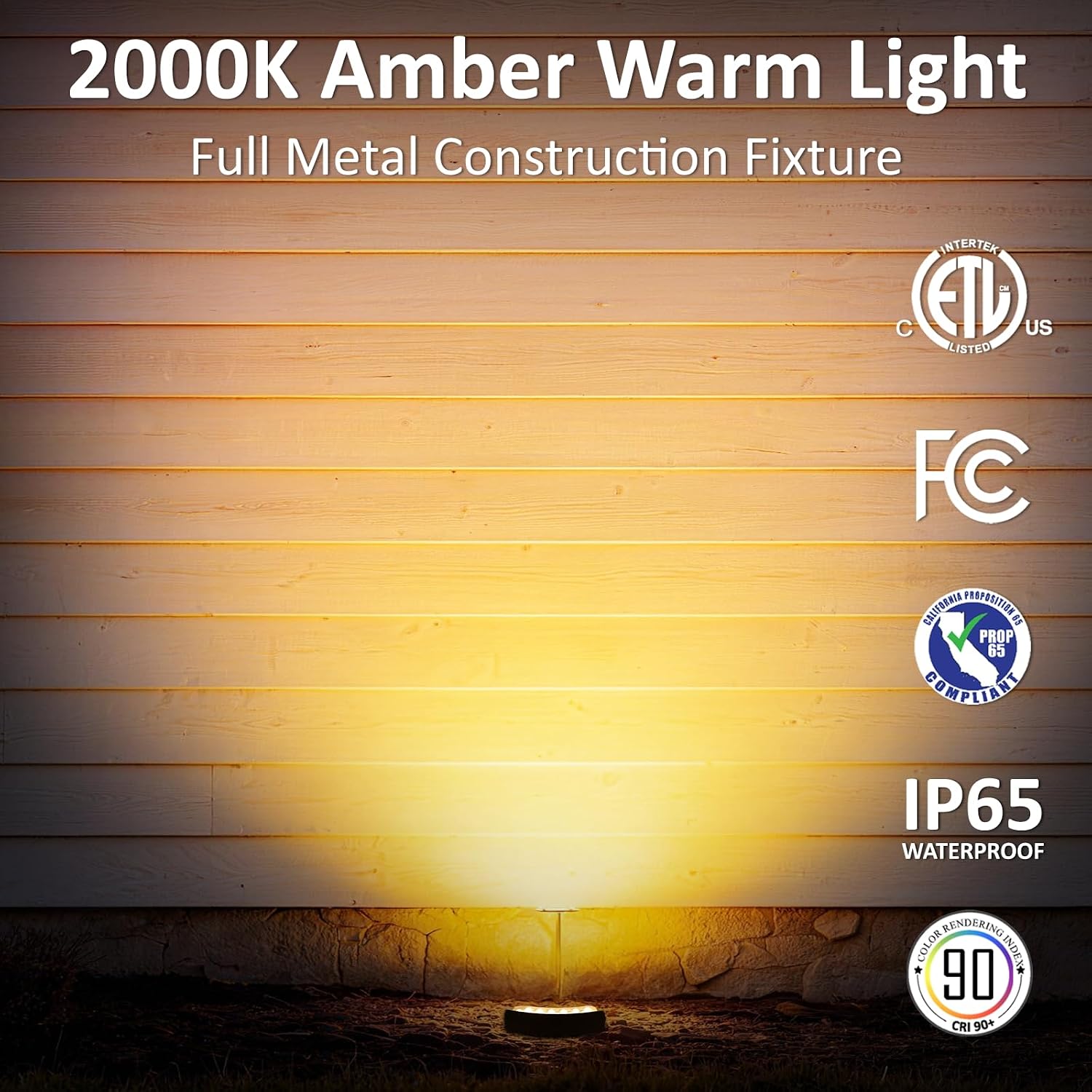 Low Voltage Flood Lights, 9W Bright LED Uplighting Outdoor, Wired Spot Lights Outdoor, 12V Low Voltage Floodlights for Tree Wall House, Aluminum, 2000K, Unique Design, Black (6PACK 2000K)