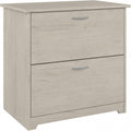 Bush Home Cabot 2 Drawer Lateral File Cabinet in Linen White Oak, Home Office Chest for Letter, Legal, and A4-size Document Storage
