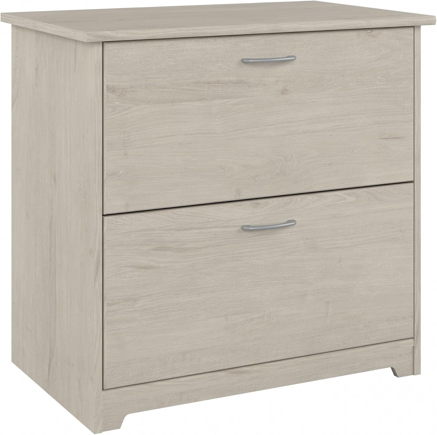 Bush Home Cabot 2 Drawer Lateral File Cabinet in Linen White Oak, Home Office Chest for Letter, Legal, and A4-size Document Storage