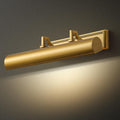 AUDOSY18 Brass Picture Light, 270° Rotatable Gold Wall Sconce Hardwired, 3-Light Vanity Wall Light Over Mirror, Dimmable Picture Art Light for Living Room, Bedroom & Bathroom- Upgrade
