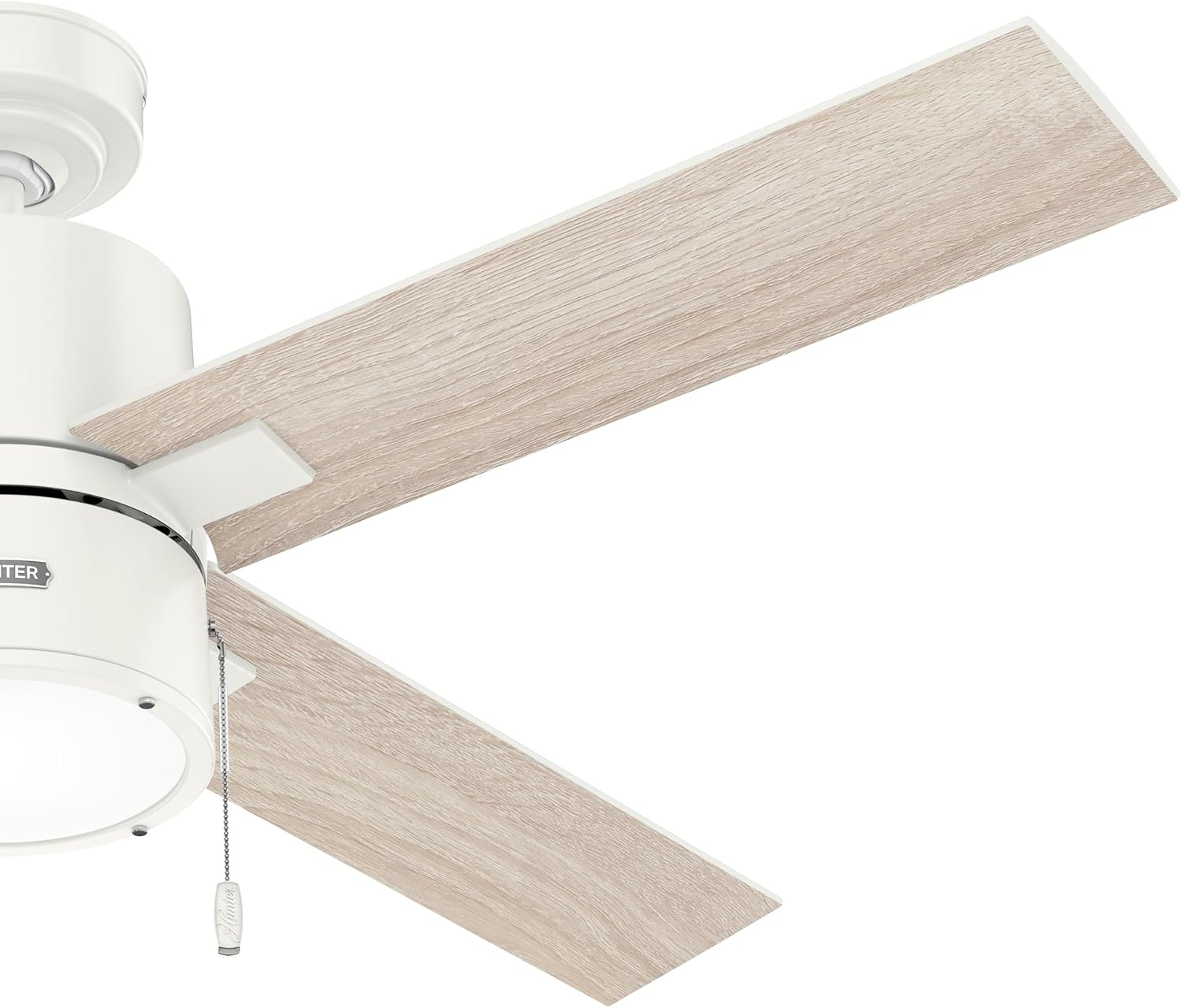 Hunter 52 inch Beck Fresh White Ceiling Fan with LED Light Kit and Pull Chain