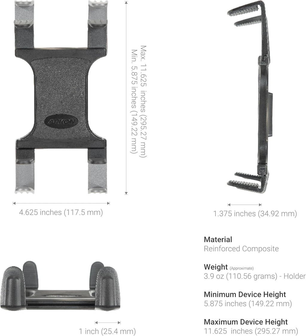 ARKON Mounts Heavy-Duty Tablet Mount with Clamp | Universal Tablet Holder | Strong C-Clamp | Multi-Angle Arm | Compatible with iPad Pro, Mini, Surface Pro, Samsung Tablets, and more