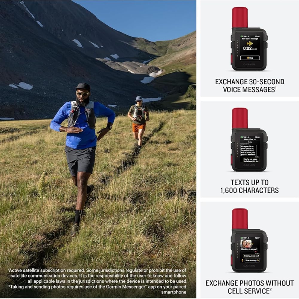 Garmin inReach Mini 3 Plus, Rugged Global Satellite Communicator with Touchscreen Texting, Photo & Voice Messaging, Emergency SOS Messages - Bundle w/Deco Essentials 26-Month CPS Plan