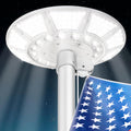Flagpole Solar Light 6000 Lumens Brightest 566 LED Flag Pole Light Solar Powered with DC Charge Port Last Up to 20 Hrs Outdoor Dusk to Dawn IP67 Waterproof for Most 15 to 40ft Flag Poles