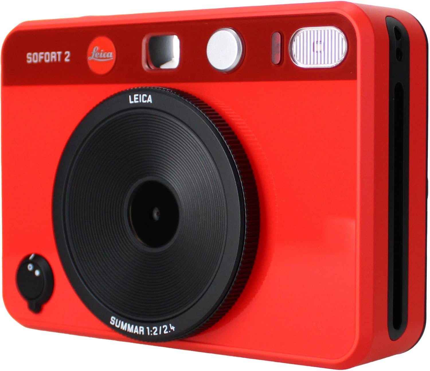 Leica Sofort 2 Hybrid Instant Photo Film and Digital Camera (Red) (19189) with LCD Display Bundle with Fujifilm Instant Film 100 Sheets + 128 GB Memory Card + Bag + Cleaning Kit