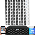 GW Security 128 Channel 12MP NVR 4K Security Camera System with 128 x 8MP PoE Spotlight Color Night Vision Outdoor/Indoor Microphone Bullet Cameras, Smart AI Human/Vehicle Detection, 60TB HDD
