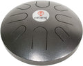 12-Inch 8-Note Steel Tongue Drum, Akebono Tuning - Antique Silver