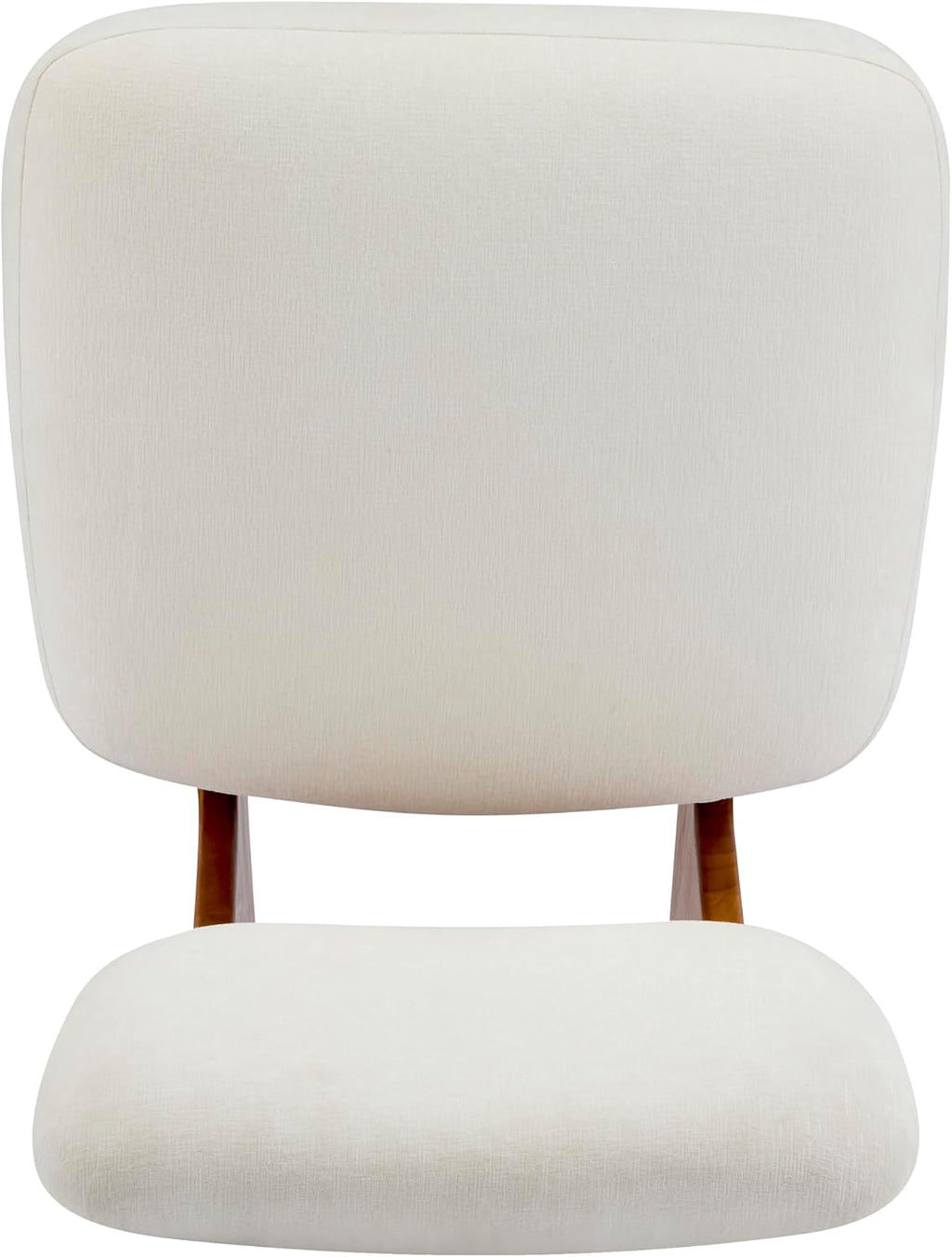 Christopher Knight Home Mores Low Profile Accent Chair Set of 2, Modern Living Room Armless Lounge Chair, Fabric Comfy Reading Chair for Bedroom, Wooden Frame and Thick Padded Seat, Beige + Natural