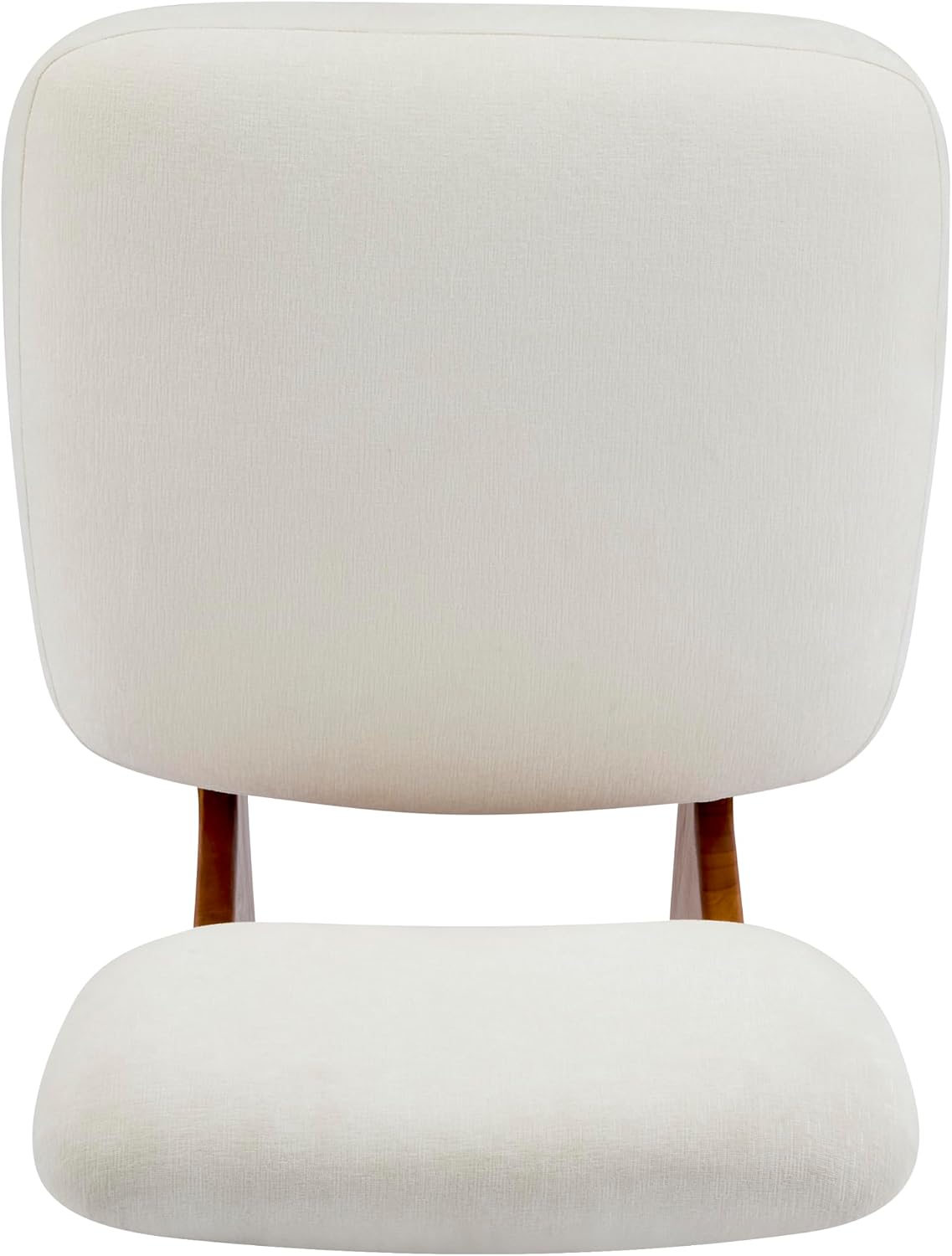 Christopher Knight Home Mores Low Profile Accent Chair Set of 2, Modern Living Room Armless Lounge Chair, Fabric Comfy Reading Chair for Bedroom, Wooden Frame and Thick Padded Seat, Beige + Natural