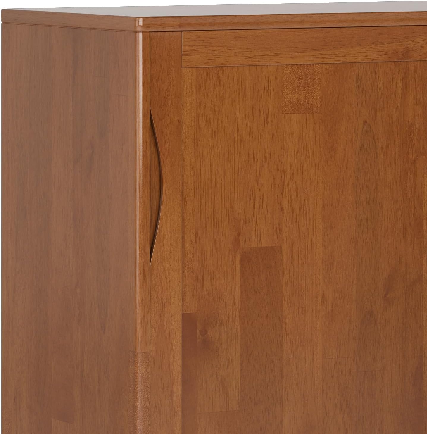 SIMPLIHOME Harper Solid Wood 48 inch Storage Cabinet in Teak Brown (Set of 2) for the Living Room, Entryway and Family Room