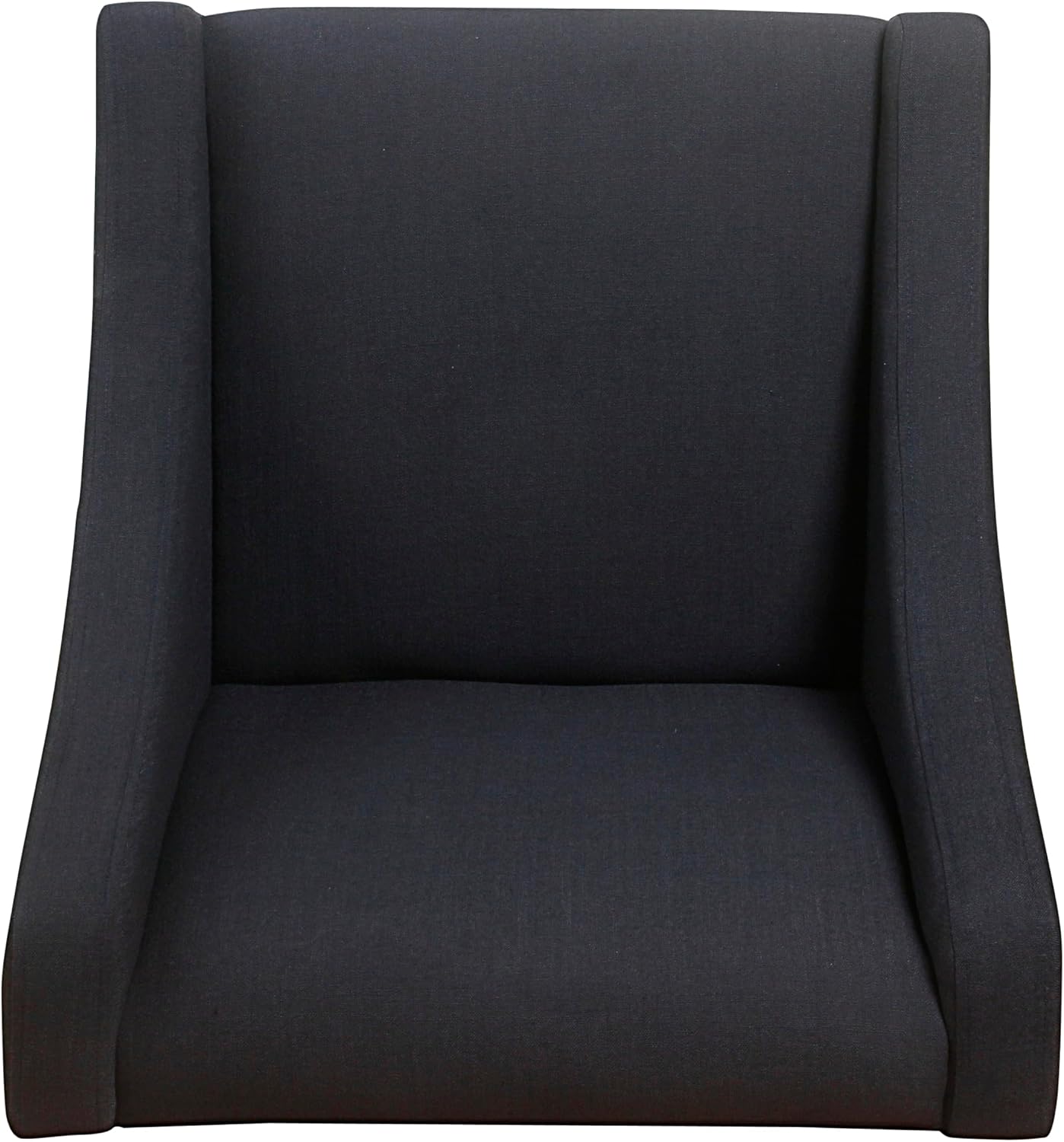 Homepop Home Decor | Upholstered Classic Swoop Arm Accent Chair | Accent Chairs for Living Room & Bedroom | Decorative Home Furniture, Deep Navy