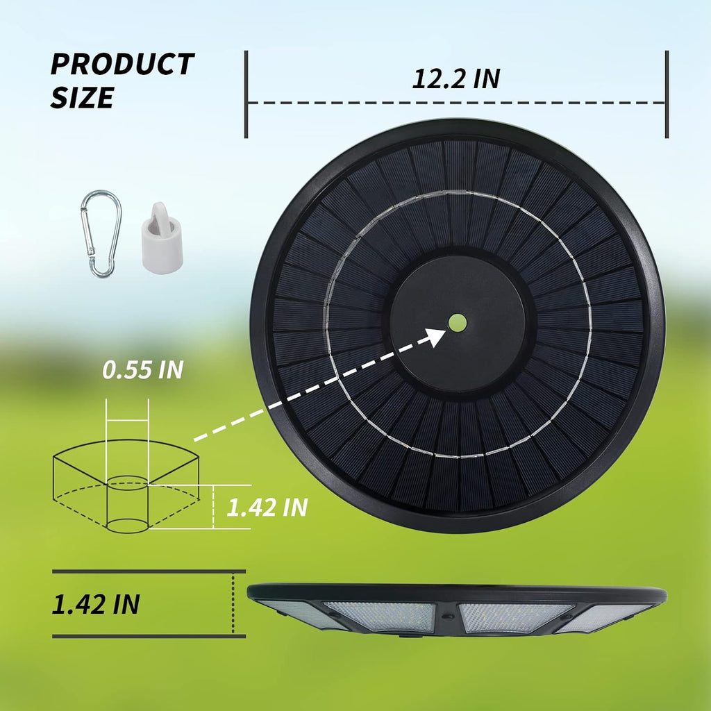 Flagpole Solar Light 6000 Lumens Brightest 566 LED Flag Pole Light Solar Powered with DC Charge Port Last Up to 20 Hrs Outdoor Dusk to Dawn IP67 Waterproof for Most 15 to 40ft Flag Poles