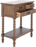 SAFAVIEH Furniture - Athena 3-Drawer Console Table - Brown - Solid Wood - Farmhouse Classic Design - Ideal for Entryway, Living Room, Hallway, 23.5' W x 13' D x 29.5' H (CNS5703C)