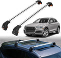 ERKUL Heavy Duty Roof Rack Cross Bars for Audi Q5 2018-2026 | Upgraded Aero Aluminum Crossbars with Smart Clamp System | Compatible with Flush Rails - Silver