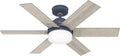 Hunter Fan 44 inch Casual Indigo Blue Indoor Ceiling Fan with LED Light Kit and Remote Control (Renewed)