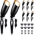 Low Voltage Landscape Spotlights, Black Outdoor LED 12V LED Tree Light, Waterproof Aluminum Fixture for Tree House Garden with 5W MR16 Bulb 2700K 8 Pack