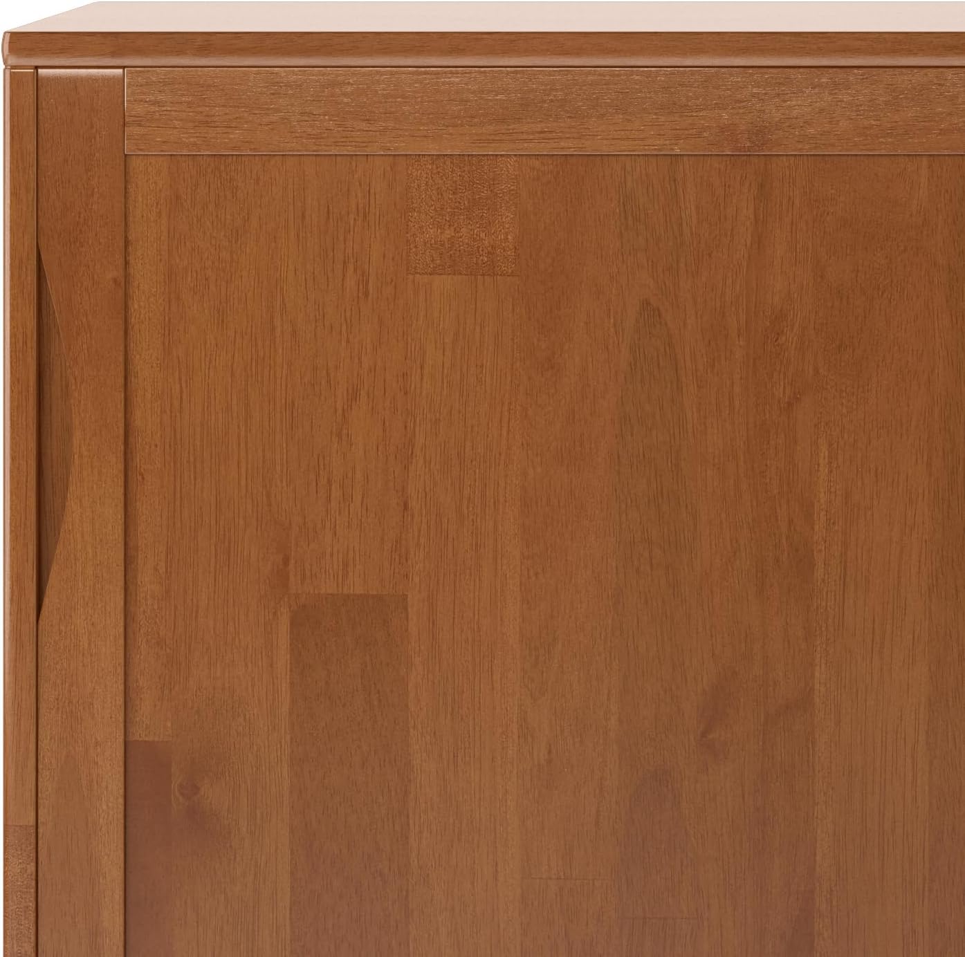 SIMPLIHOME Harper Solid Wood 48 inch Storage Cabinet in Teak Brown (Set of 2) for the Living Room, Entryway and Family Room