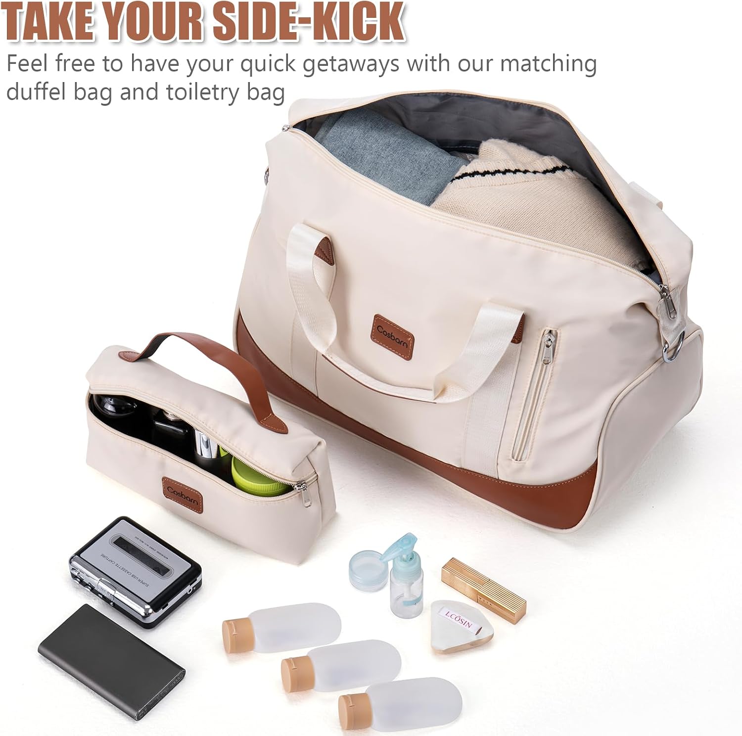 Luggage Sets 5 Piece with TSA Lock Spinner Wheels, Unisex Hard Case ABS Suitcase Set, Hardshell Lightweight Waterproof Travel Hardside Suitcases with Wheels for Women Men,Beige