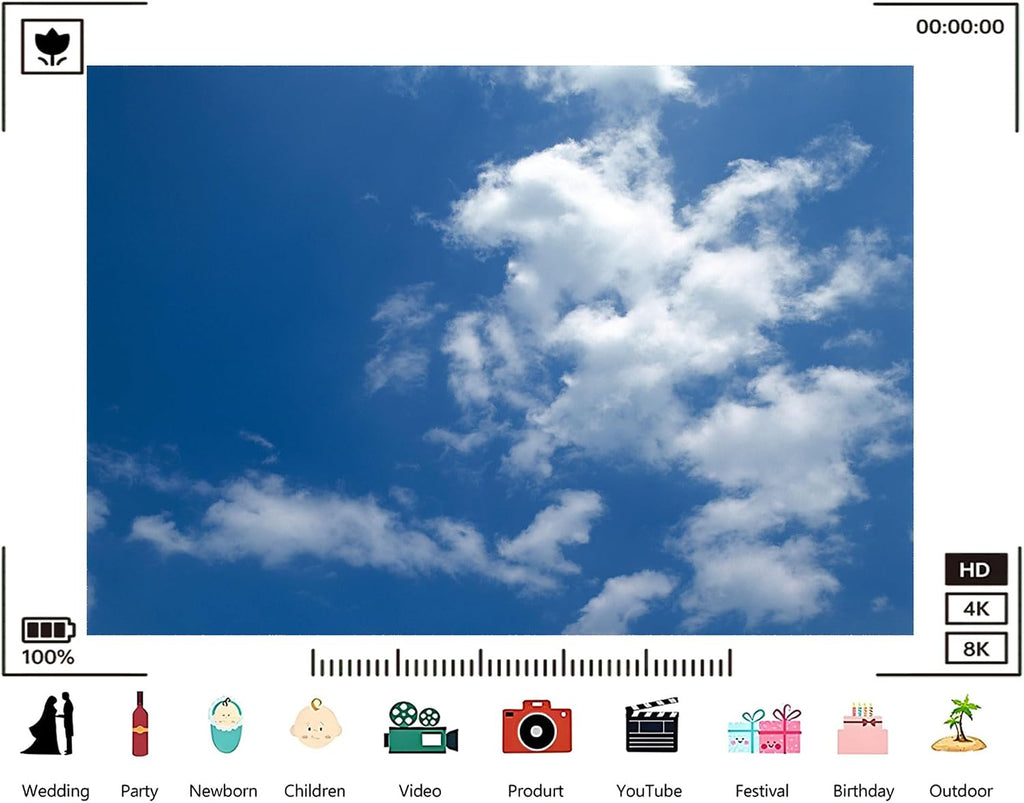 Trykid 20x10ft Blue Sky White Clouds Backdrop Bright Clear Sky Clouds Natural Scenery Photography Background Newborn Baby Shower Wedding Birthday Party Decoration Fabric