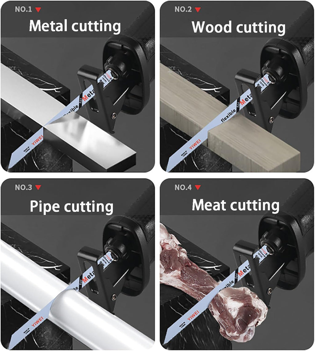 Cordless Reciprocating Saw - All Purpose Saw, 1/2 Battery And Charger, 2 Saw Blades, Variable Speed, For Easy Cutting Of Wood And Metal (1 battery)