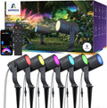 APPECK Smart Landscape Lighting Kit 36W, RGBCW Smart Landscape Lights 6 Pack, IP65 Waterproof Outdoor Spotlights, Alexa/Google Assistant Compatible, for Garden Pathway Yard Holiday Decor