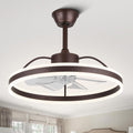 Dawn Whisper Ceiling Fan With Lights, Modern 24' LED Fan, 6 Speeds, 3 Colors Stepless Dimming for Bedroom Coffee