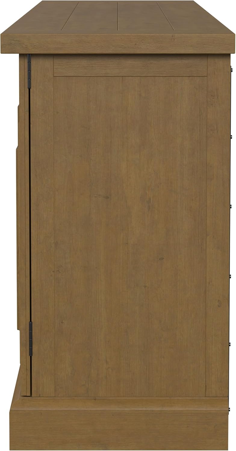Coaster Home Furnishings - Florence - 4-Doors Solid Wood Buffet Storage Cabinet - Sideboard with Drawers - Dining Room & Kitchen Storage - Rustic Honey - 180205