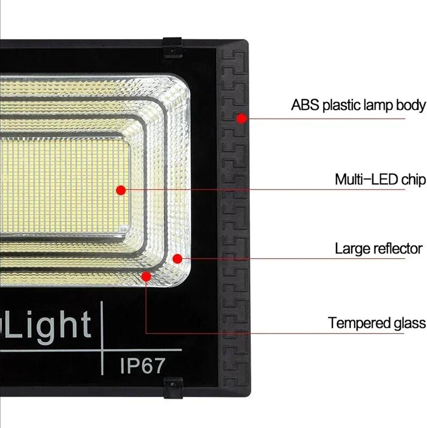 Solar Projection Light 300W LED Spotlight Outdoor Waterproof Reflector With Remote Control for Garage, Terrace, Courtyard, Garden