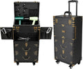 Salon Cart Makeup Organizer Nail Organizers and Storage Hair Trolley Storage 3 Tier Rolling Wheels 55lbs Capacity Makeup Train Case 15.15x10x31.7in Lockable Cosmetic Organizer for Salon Barber Shop