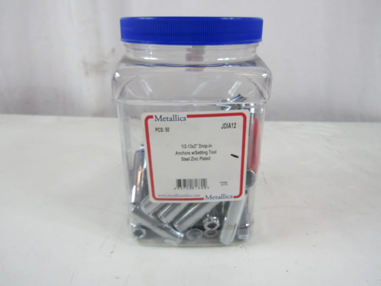 Metallics JDIA12 Zinc Chromate Drop-in Anchor 1/2 Inch x 2 Inch