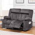 COMHOMA Living Room Furniture Sets Manual Recliner Loveseat,2 Seat Fabric Reclining Sofa,Ergonomic Backrest with Cup Holders&Side Pockets,Daul Recliners for Living Room,Meeting Room,Dark Gray(2)
