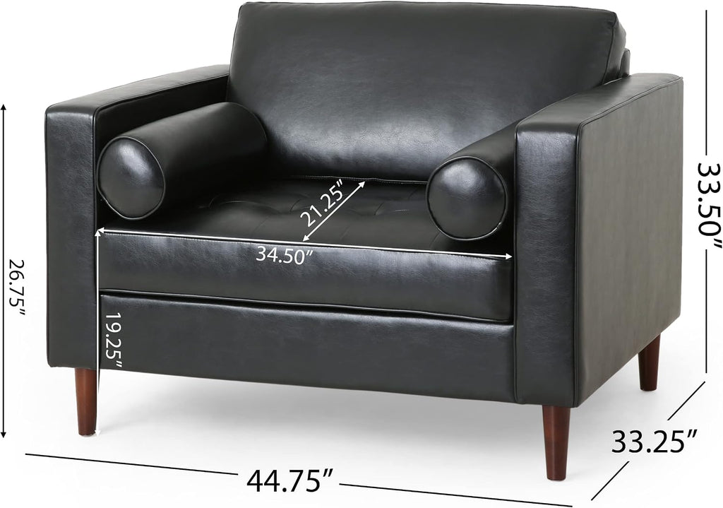 Christopher Knight Home Malinta Club Chair, Midnight + Espresso