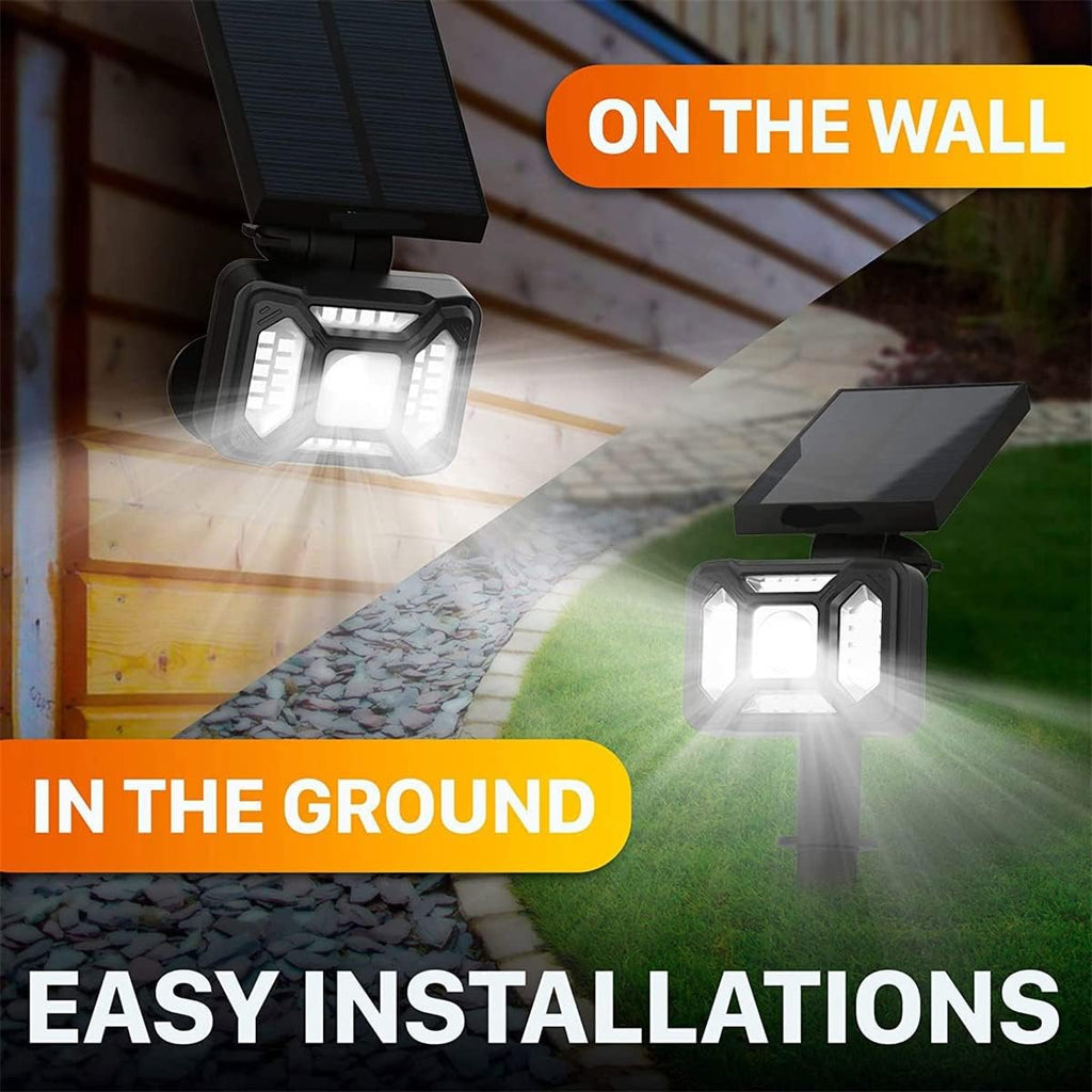 Solar Spot Lights Outdoor,21 LED Landscape Lights Outdoor IP65 Waterproof with Adjustable Solar Spotlight Warm White Solar Landscape Lights for Pathway Yard Lawn Garage,27 LED,4 pcs (21 Led 2 pcs)