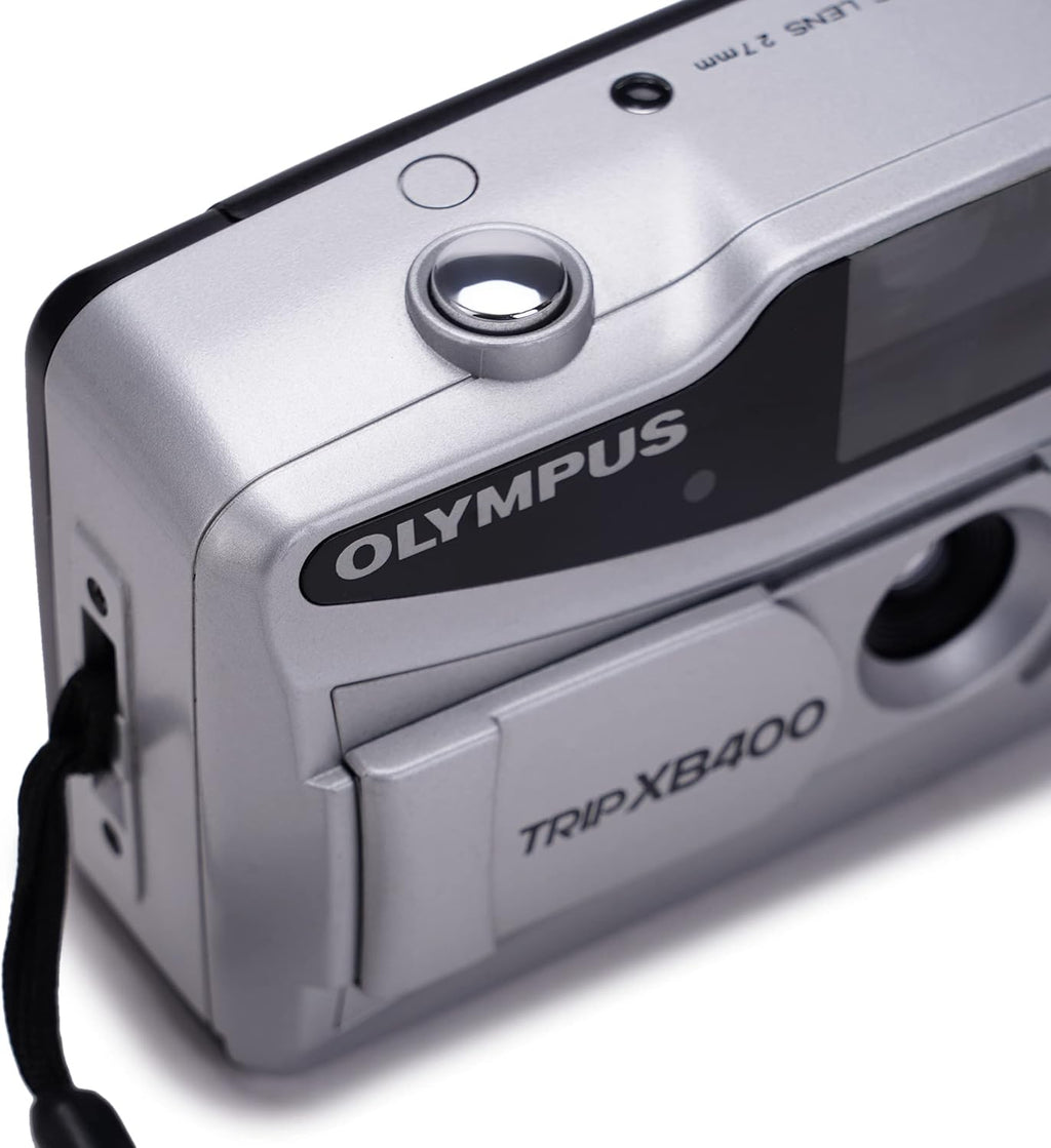 Olympus Trip XB40 AF 35mm Film Camera Point & Shoot Silver w/ Built-in Flash and Film Drive (Renewed)