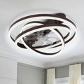 Low Profile Ceiling Fan with Light, 24'' Flush Mount Ceiling Fan with Lights 6 Speed Dimmable Ceiling Fans with Lights and Remote and App Control for Bedroom