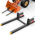 Nilight 43' 2000lbs Clamp on Pallet Forks Heavy Duty with Adjustable Stabilizer Bar for Loader Bucket Skid Steer Tractor