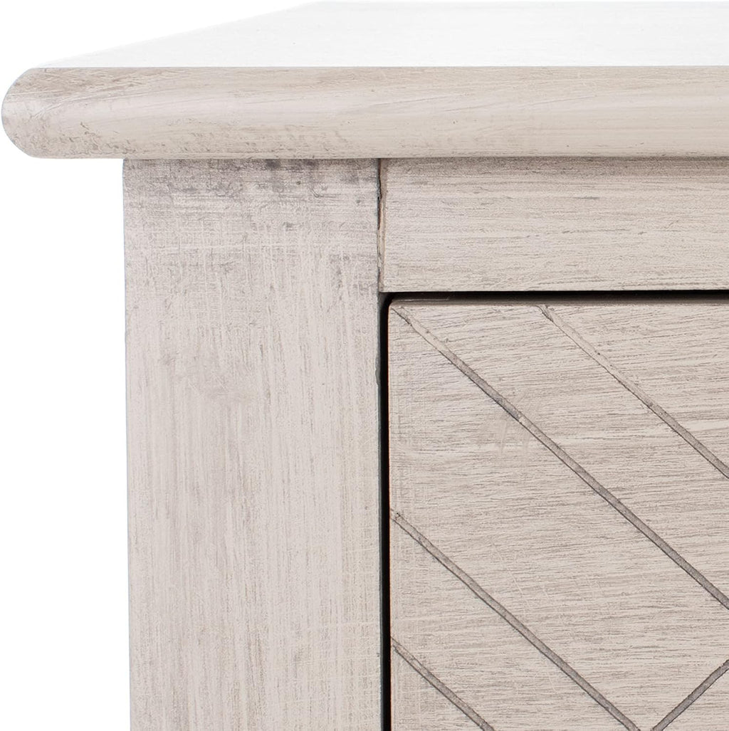 SAFAVIEH Home Collection Peyton Greige 3-Drawer Lower Shelf Console Table CNS5705D