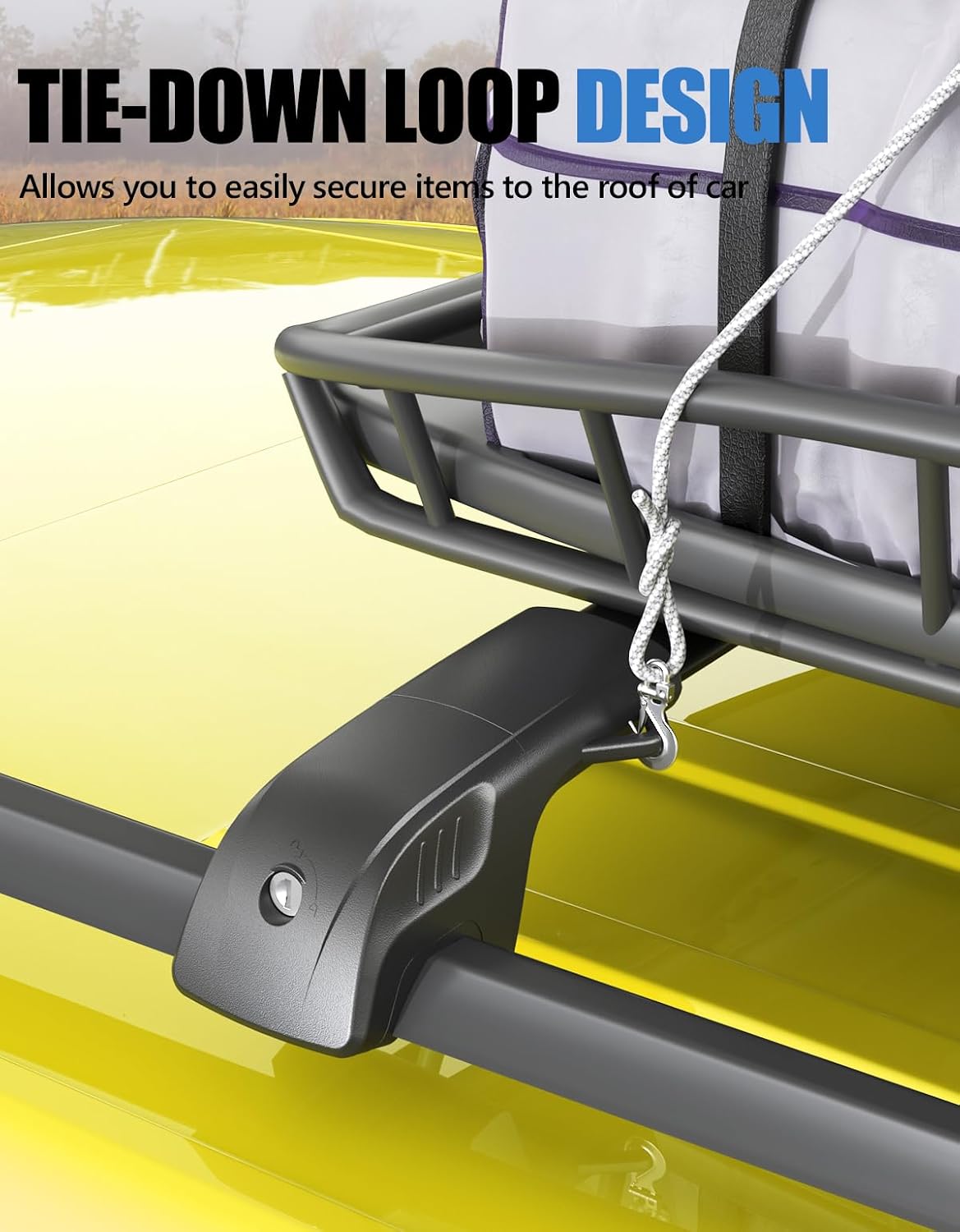 FengYu 300lb Lockable Roof Rack Cross Bars Compatible with Hyundai Venue 2020 2021 2022 2023 2024 2025 2026 with Raised Side Rails, Heavy Duty Aluminum Roof Rails Crossbars Cargo Bars