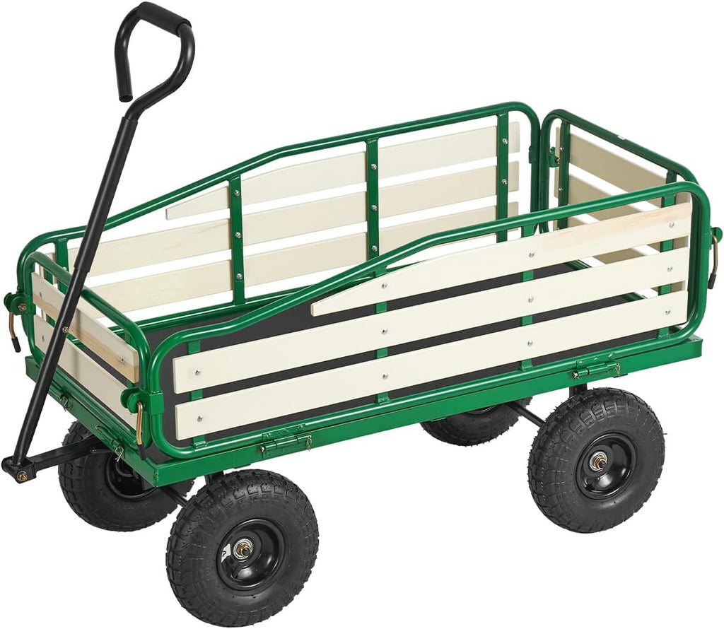 VEVOR Pull Along Kids Wagon, Rolling Toy Cargo Wagons for Kids, Outdoor Children Stroller Wagon for Beach Gardening Camping Essentials with Removable Sides