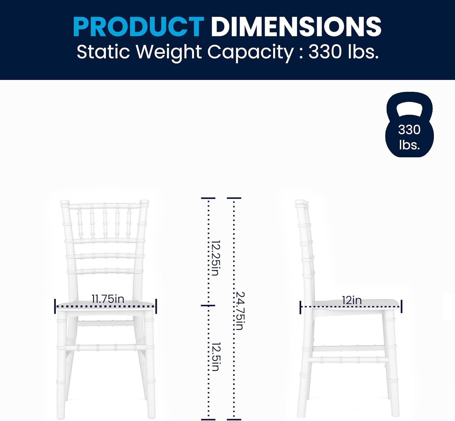Flash Furniture Hercules Series Children's Resin Event Chairs, Commercial/Residential All Occasion Chairs for Kids, 330 lb. Static Weight Capacity, Set of 10, White
