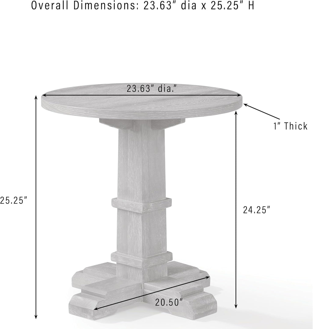 Crosley Furniture Joanna Modern Farmhouse Side Table, End Tables, Accent, Living Room Furniture, Rustic Brown